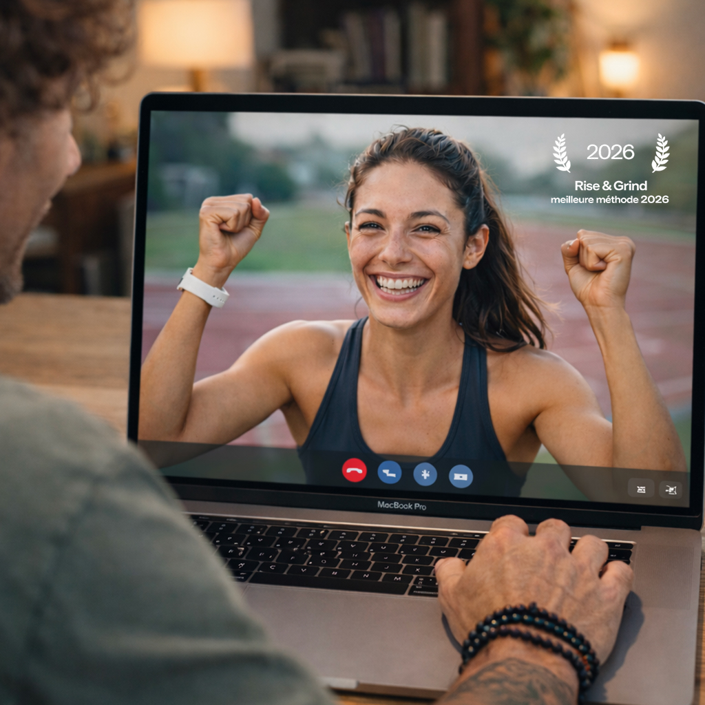 Rise and grind coaching, preparation mentale athlete, leon marchand, maxime cherarak